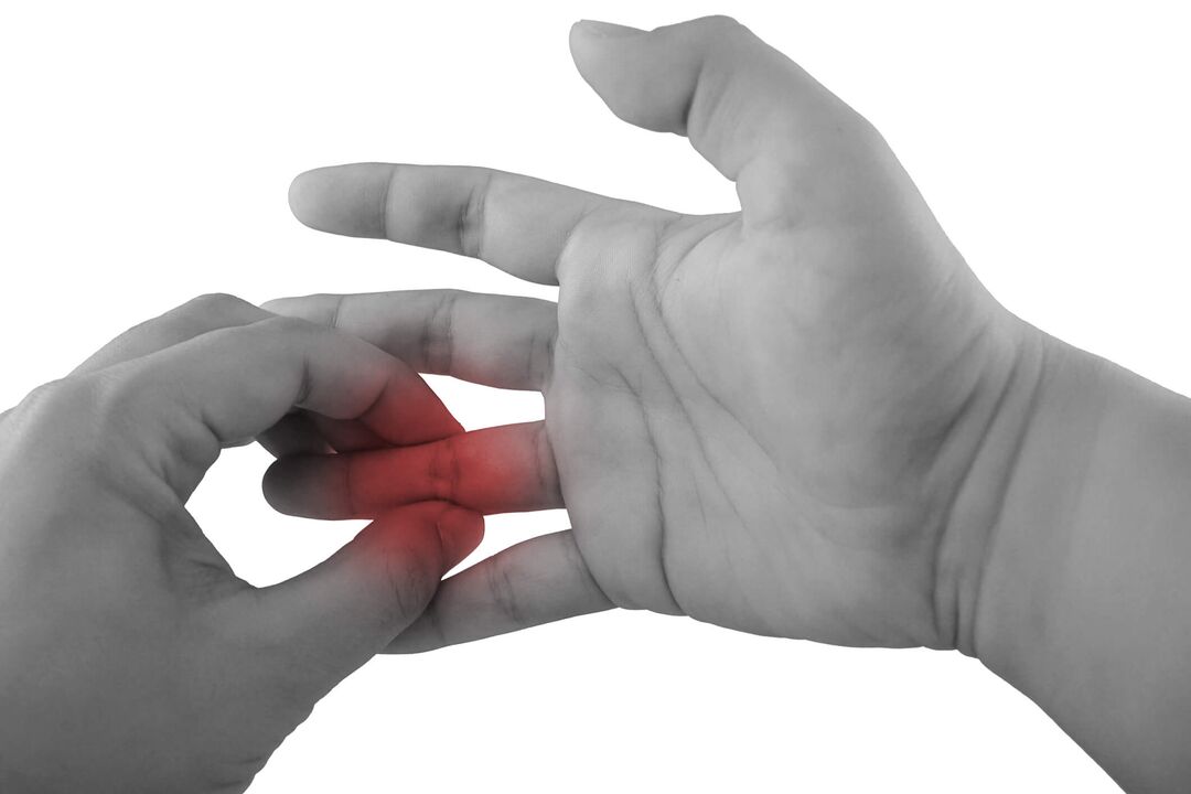 inflamación nas articulacións dos dedos como causa da dor